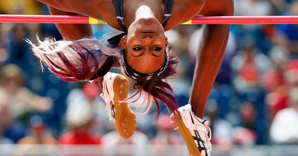 Priscilla Frederick, saltadora de Antigua e Barbuda, ficou com a medalha de prata no salto em altura