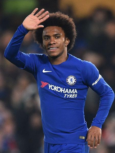 Willian comemora gol do Chelsea contra o Bournemouth - Glyn Kirk/AFP