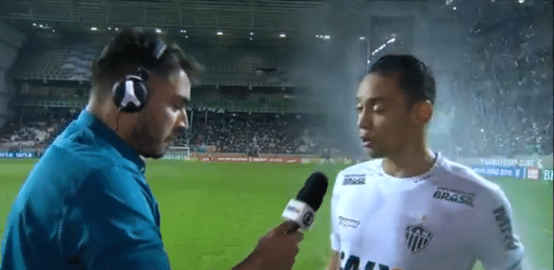 R. Oliveira fez o primeiro dos três gols atleticanos na vitória por 3 a 1 contra o América - Reprodução/Sportv