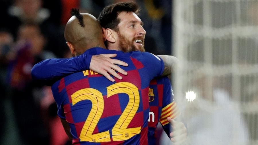 Messi comemora gol do Barcelona contra o Leganés - REUTERS/Albert Gea