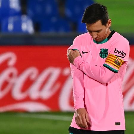 Messi lamenta em jogo do Barcelona - Gabriel Bouys/AFP