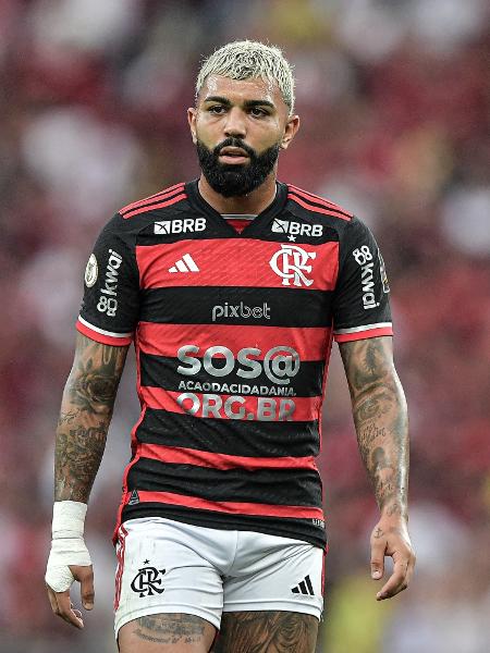Gabigol, do Flamengo, no jogo contra o Corinthians, pelo Brasileirão