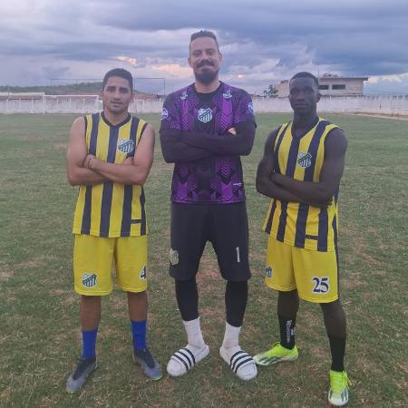 Victor Moreira, Nikola Peric e Marcelino Embana, na Desportiva Picuiense - Desportiva Picuiense