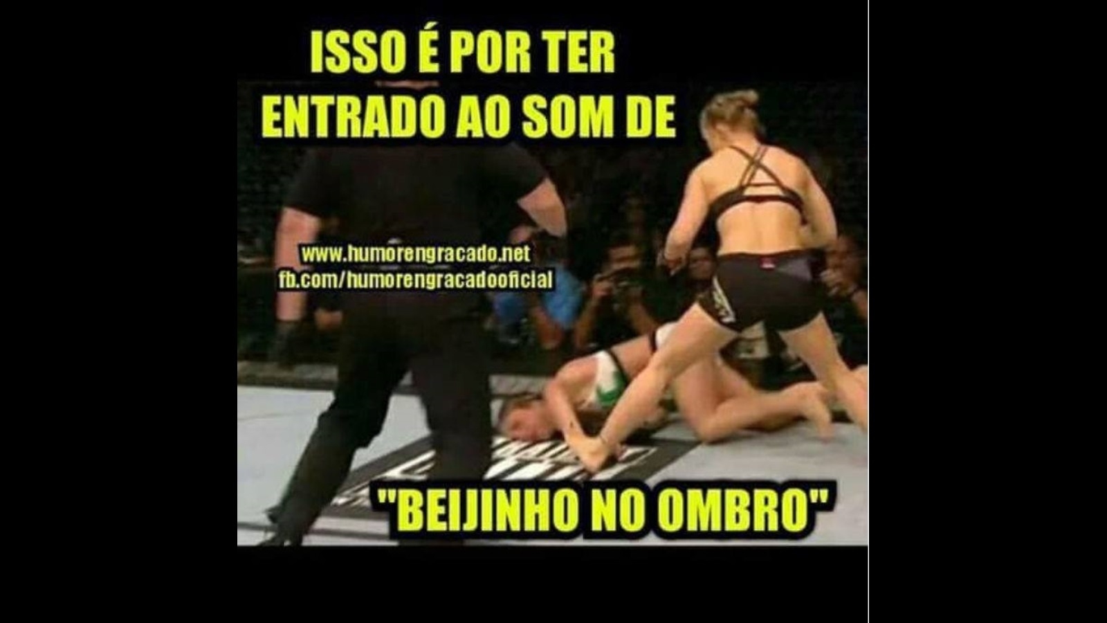 Torcedores fazem piadas na Internet com a vitória de Ronda Rousey sobre Bethe Correia - Reprodução