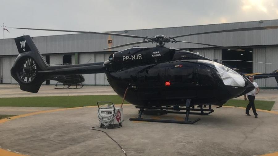 Helicóptero do jogador Neymar, avaliado em R$ 50 milhões - UOL