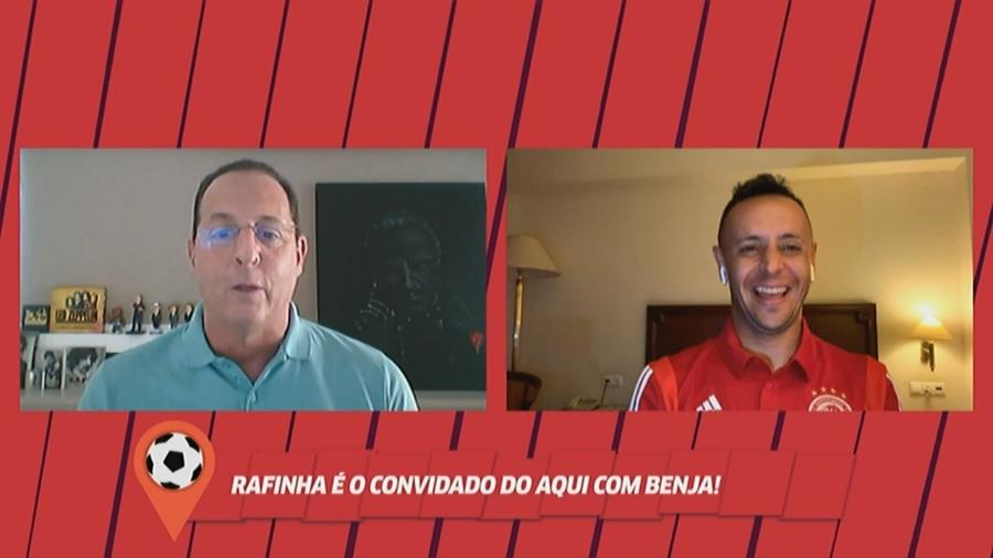 Rafinha, ex-Flamengo, concede entrevista a Benjamin Back, do Fox Sports - Reprodução