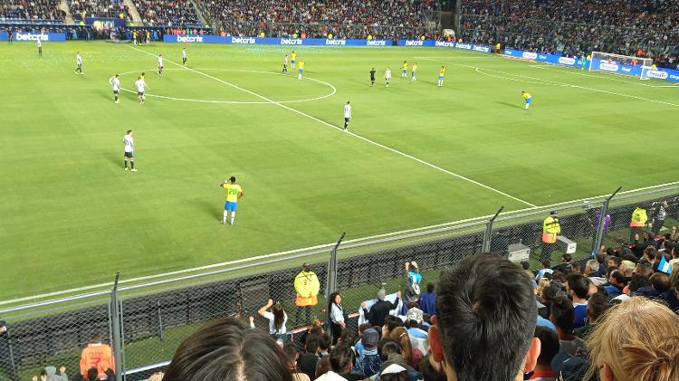 Vini Jr. durante o Argentina x Brasil, pelas Eliminatórias - Igor Siqueira/UOL - Igor Siqueira/UOL