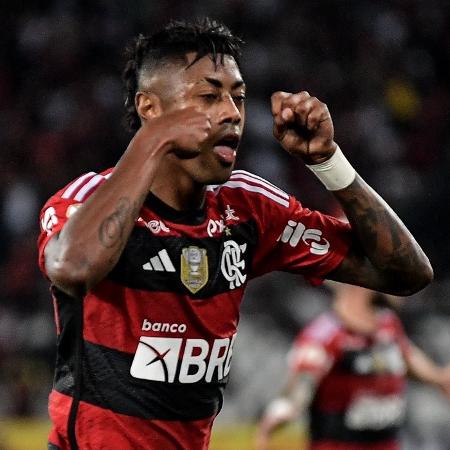 Bruno Henrique comemora contra o Botafogo