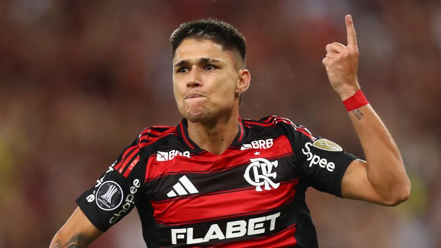 Luiz Araújo comemora seu gol pelo Flamengo - Gilvan de Souza / Flamengo