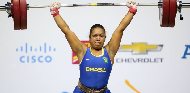 Jaqueline Ferreira em ação no Pan de Toronto. A brasileira conquistou a medalha de bronze na categoria até 75 kg