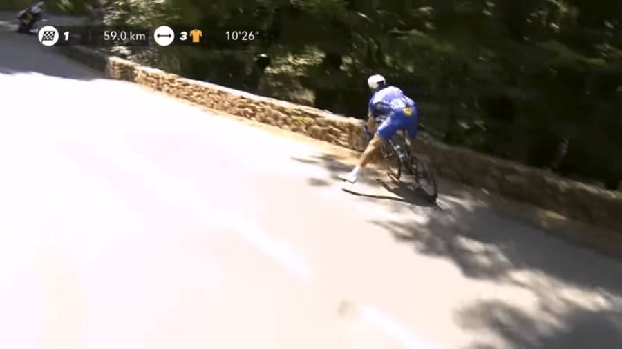 O ciclista belga Philippe Gilbert sofre queda brusca na 16º etapa da Volta da França - Reprodução/YouTube