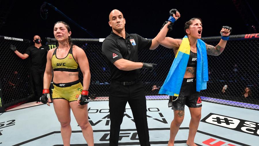 No Ultimate desde 2013, lutadora (à esquerda) foi dispensada após perder para Pannie Kianzad no último dia 26 de julho - Jeff Bottari/Zuffa LLC via Getty Images