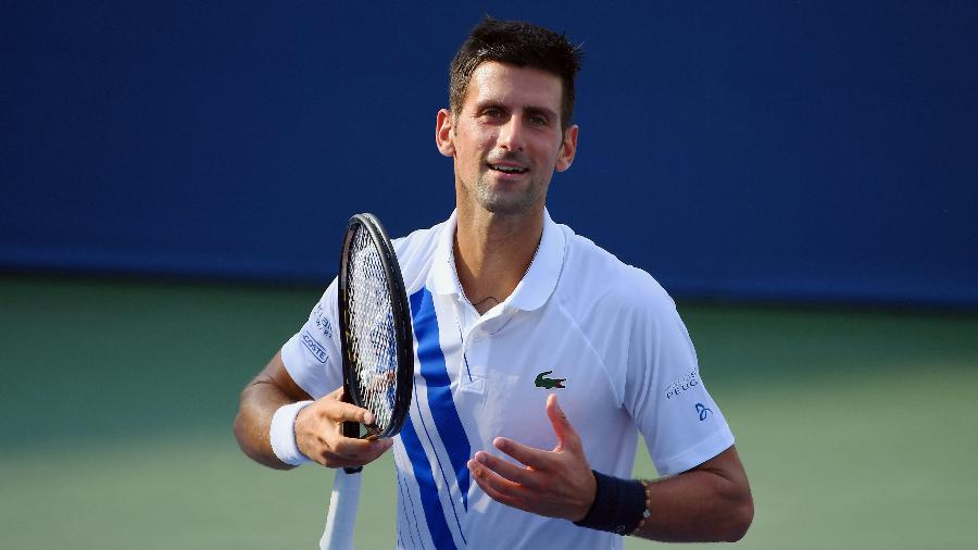 Novak Djokovic comemora vitória no Masters de Cincinnati -  Robert Deutsch-USA TODAY Sports