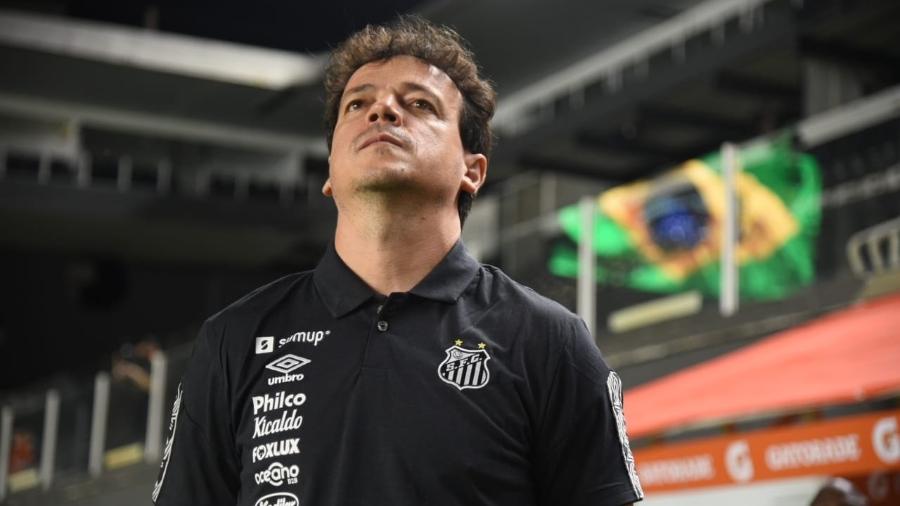 Fernando Diniz comanda o Santos em sua estreia na Vila Belmiro - Ivan Storti