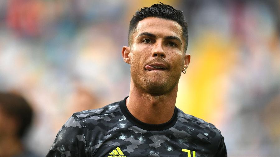 Cristiano Ronaldo durante aquecimento antes de jogo da Juventus no Campeonato Italiano, em agosto de 2021 - Alessandro Sabattini/Getty Images