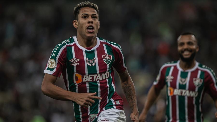 Matheus Martins, do Fluminense, comemora gol sobre o Avaí, no Maracanã, pelo Campeonato Brasileiro - MARCELO GONÇALVES / FLUMINENSE