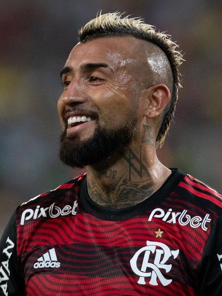 Vidal, do Flamengo, na partida contra o Cuiabá, pelo Brasileirão - Gil Gomes/AGIF