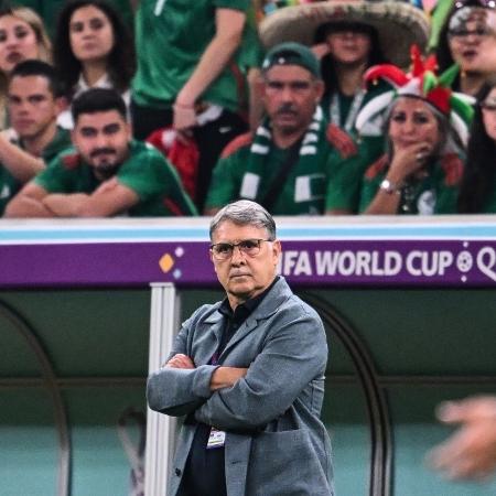 Argentino Tata Martino, técnico do México, na partida contra a Argentina, pela Copa do Mundo do Qatar - KIRILL KUDRYAVTSEV / AFP