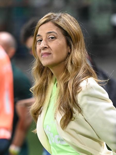 A presidente Leila Pereira, do Palmeiras, pode batizar o seu estádio com o nome de uma de suas empresas