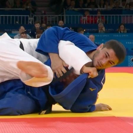 O antebraço de Emomali virou para o lado contrário durante o judô 66kg das Olimpíadas de Paris