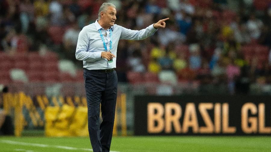 Tite comanda a seleção brasileira no amistoso com a Nigéria - Lucas Figueiredo/CBF