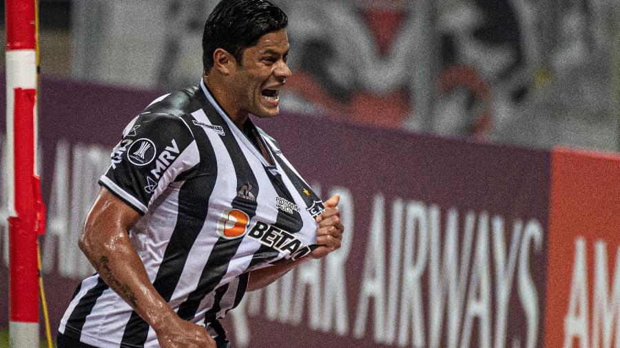 Hulk comemora gol do Atlético-MG contra o América de Cali, pela Libertadores 2021 - ESTADÃO CONTEÚDO