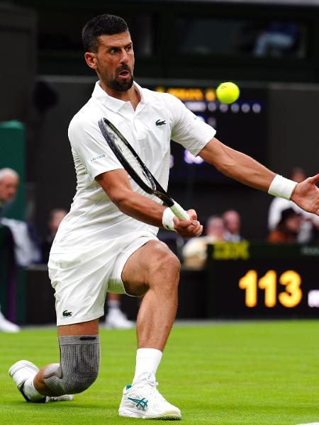Novak Djokovic na primeira rodada de Wimbledon em 2024