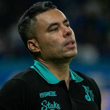 Jair Ventura, técnico do Juventude, durante jogo contra o Cruzeiro, pelo Brasileirão