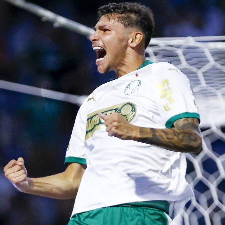 Erick Belé comemora gol marcado pelo Palmeiras contra o Audax pela Copinha