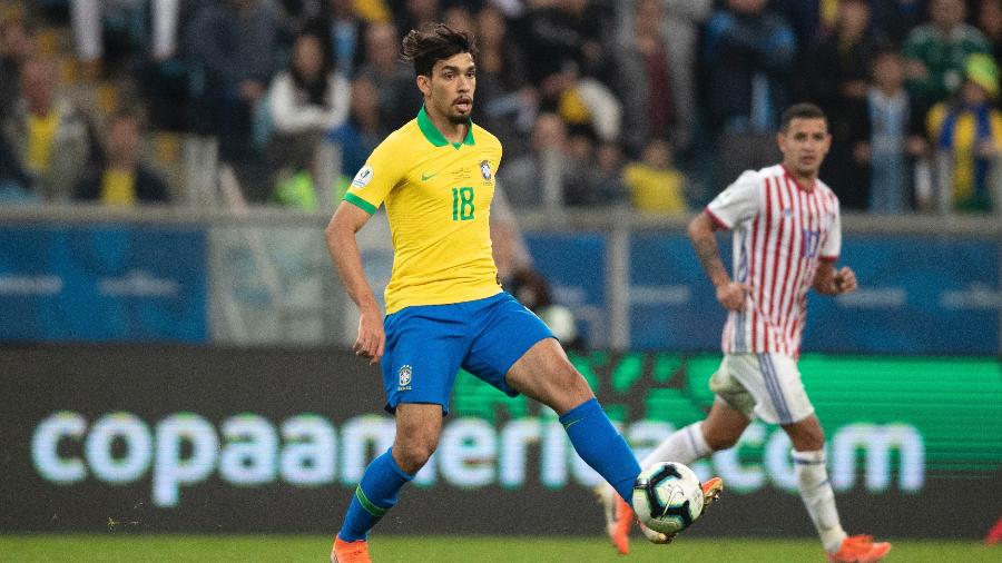 Lucas Paquetá em ação pela seleção brasileira contra o Paraguai na Copa América - Lucas Figueiredo/CBF