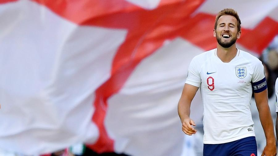 Harry Kane durante jogo da Inglaterra - Toby Melville/Reuters