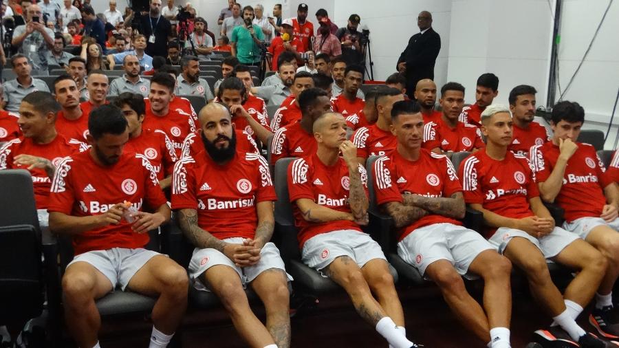 Jogadores do Internacional em apresentação do time para temporada 2020 - Marinho Saldanha/UOL