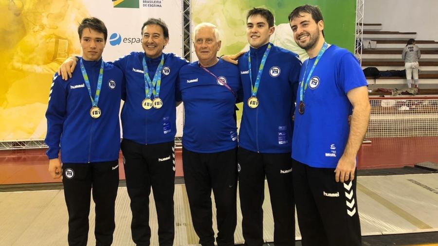 Lorenzo Mion, Giacomo Guarnera, Gennady Miakotnykh, Henrique Marques e Pierre Souza (da esquerda para direita) - Arquivo pessoal
