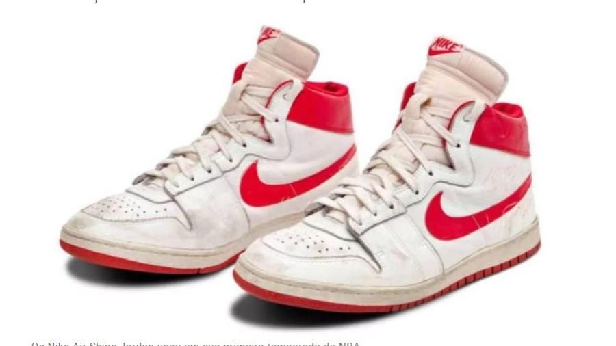 O Nike Air Ships que Michael Jordan usou em sua primeira temporada da NBA - Reprosução/MARCA