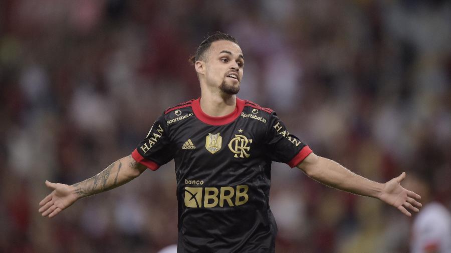 Michael comemora gol do Flamengo contra o Atlético-GO pelo Campeonato Brasileiro - REUTERS