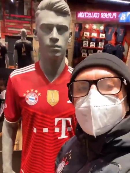 Neto chama Kimmich de negacionista durante visita a loja do Bayern de Munique - Reprodução/Instagram