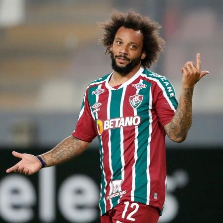 Marcelo fez sua reestreia pelo Fluminense na partida contra o Sporting Cristal - Daniel Apuy/Getty Images