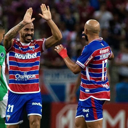 Yago Pikachu, Zé Welison, Galhardo, Calebe, Moisés e Romero marcaram -  Thiago Gadelha / AFP