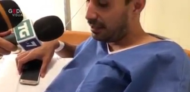 Davide Capello dá entrevista em hospital após sobreviver a acidente - Reprodução/La Repubblica TV