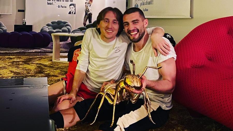 Luka Modric e o companheiro croata Mateo Kovacic - Reprodução/Instagram