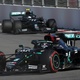 Lewis Hamilton during the Russian GP;  The driver was penalized for simulating starts before the race in a prohibited place - Kirill Kudryavtsev / AFP