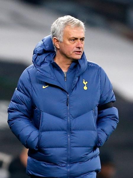 José Mourinho, durante partida do Tottenham pela Liga Europa - Ian KINGTON / POOL / AFP