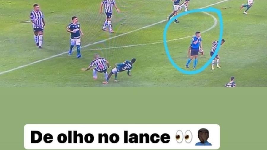 Patrick de Paula, do Palmeiras, ironiza expulsão contra o Atlético-MG - Reprodução/Instagram