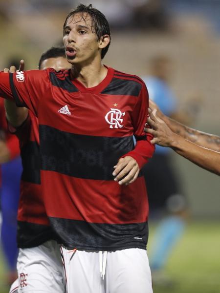 Werton comemora gol pelo Flamengo na estreia pela Copa SP de futebol júnior, contra o Forte Rio Bananal - Gilvan de Souza/Flamengo