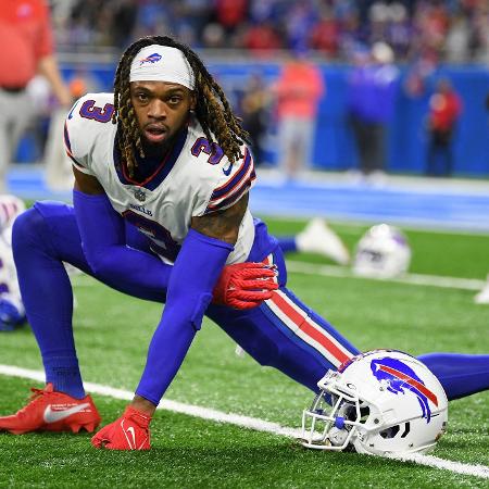 Damar Hamlin, safety do Buffalo Bills. - Lon Horwedel/USA TODAY Sports