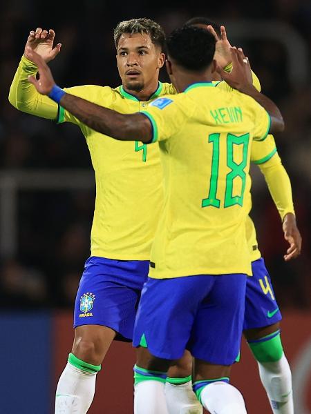 Marcos Leonardo celebra gol do Brasil sobre a Itália no Mundial sub-20 - Buda Mendes - FIFA/FIFA via Getty Images