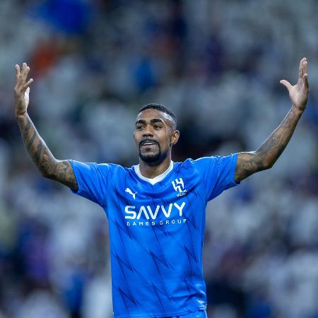 Malcom comemora seu primeiro gol pelo Al-Hilal