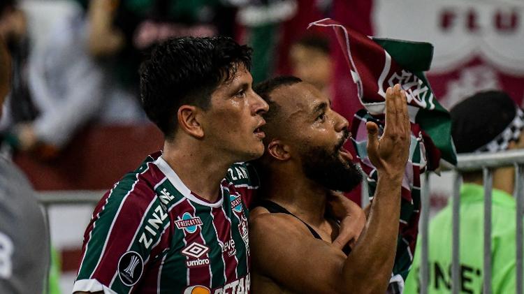 Samuel Xavier marcou para o Fluminense em confronto diante do Argentinos Juniors, válido pela Libertadores