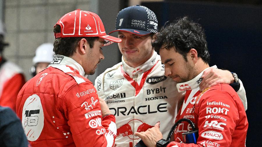 Verstappen, Leclerc e Pérez formaram o top-3 do GP de Las Vegas da Fórmula 1