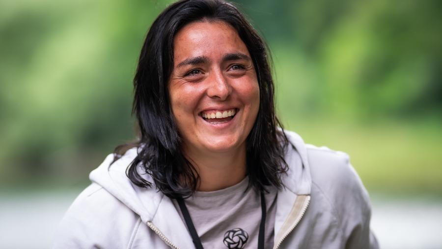 Ons Jabeur durante o WTA de Berlim de 2025 Ons Jabeur durante o WTA de Berlim de 2025